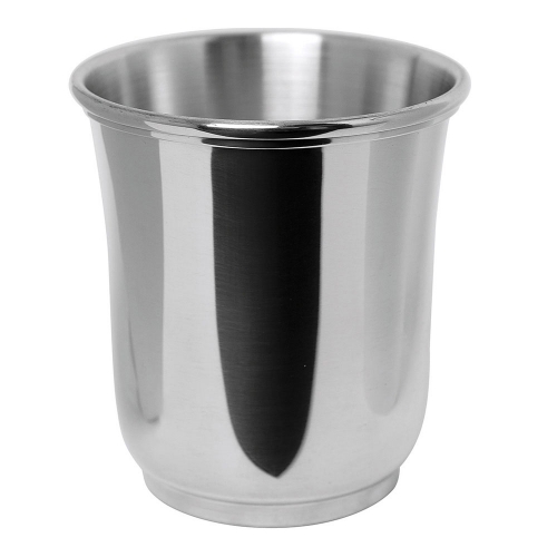 Alabama Julep Cup 9 Oz 3.5\ Height x 3.25\ Diameter
9 Ounces
Pewter

Care & Use:  Wash your pewter in warm water, using mild soap and a soft cloth. Dry with a soft cloth. Your pewter should never be exposed to an open flame or excessive heat. Store your pewter trays flat, cups upright, etc. to prevent warping. Do not wrap pewter in anything other than the original wrapping to prevent scratching. Never wrap pewter in tissue paper, as fine line scratching will occur. Never put pewter in a dishwasher. Hand wash only.

Interested in stock availability or special ordering items? Looking to order in bulk or an order that is personalized, wrapped, and delivered?  Contact us any time with your questions.